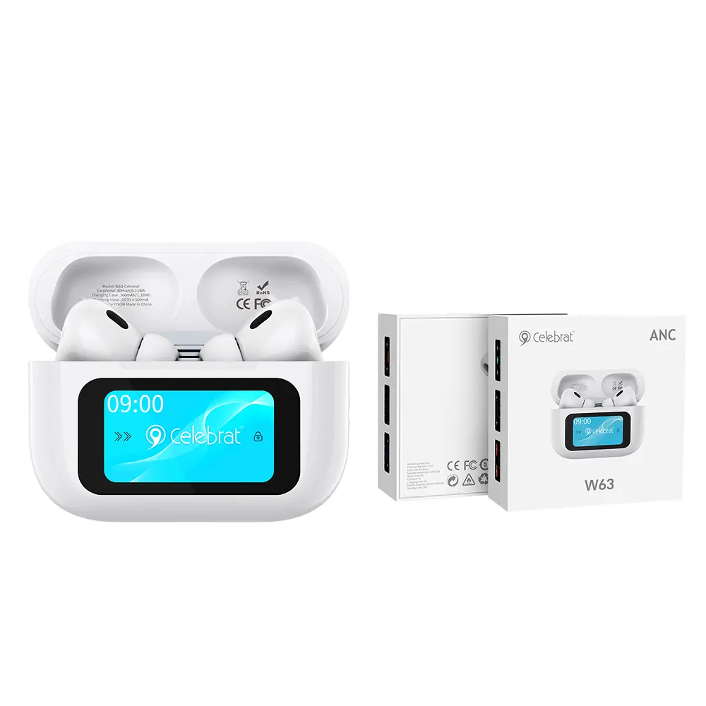Celebrat W63 TWS Earbuds with Active Noise Cancellation (ANC)