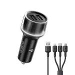 Oraimo Highway 15 15.5W Car Charger with 3-in-1 Cable (OCC-1152D-X93)