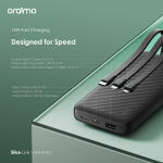 Oraimo Slice Link 10000mAh 12W Power Bank with Built-in Cables (OPB-P5101)