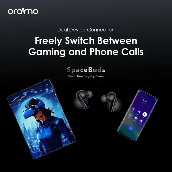 Oraimo SpaceBuds Hybrid ANC True Wireless Earbuds (OTW-630)