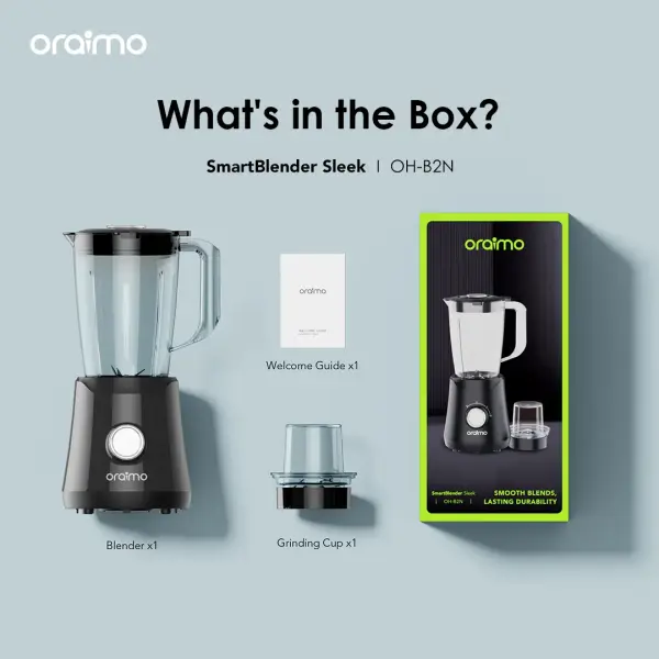 Oraimo SmartBlender Sleek 1.5L 2-Speed Blender (OH-B2N)