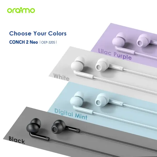 Oraimo Conch 2 Neo 3.5mm In-Ear Wired Earphones (OEP-320S)