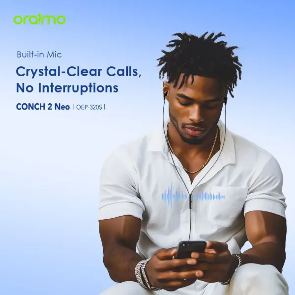 Oraimo Conch 2 Neo 3.5mm In-Ear Wired Earphones (OEP-320S)