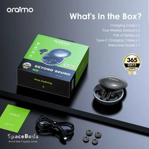 Oraimo SpaceBuds Hybrid ANC True Wireless Earbuds (OTW-630)