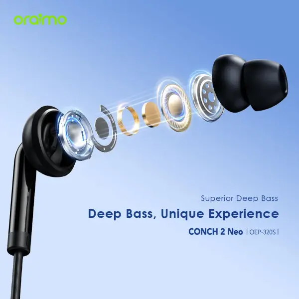 Oraimo Conch 2 Neo 3.5mm In-Ear Wired Earphones (OEP-320S)